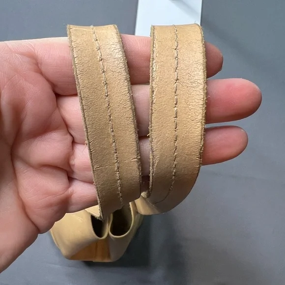 J.Crew Natural Leather Tote Bag Brown Patina Well Loved - Picture 5 of 13